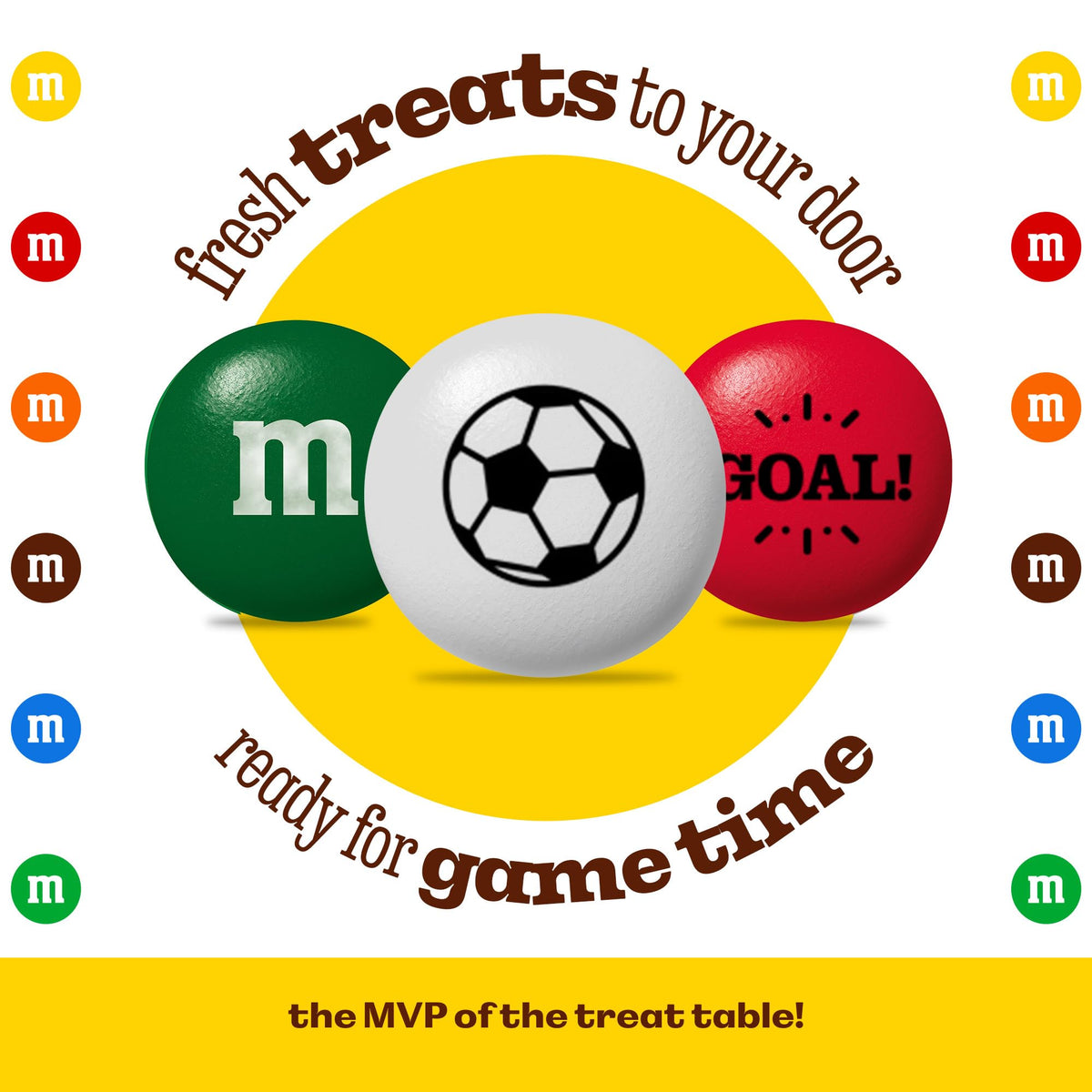 M&M'S Mexico Soccer Milk Chocolate Candy, 2 lb Bulk Resealable Bag