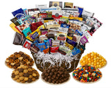 Customizable Gift Basket stuffed with chocolates cookies snacks and candies by MISTERGIFTBASKET.COM Hand-crafted for women men client sympathy