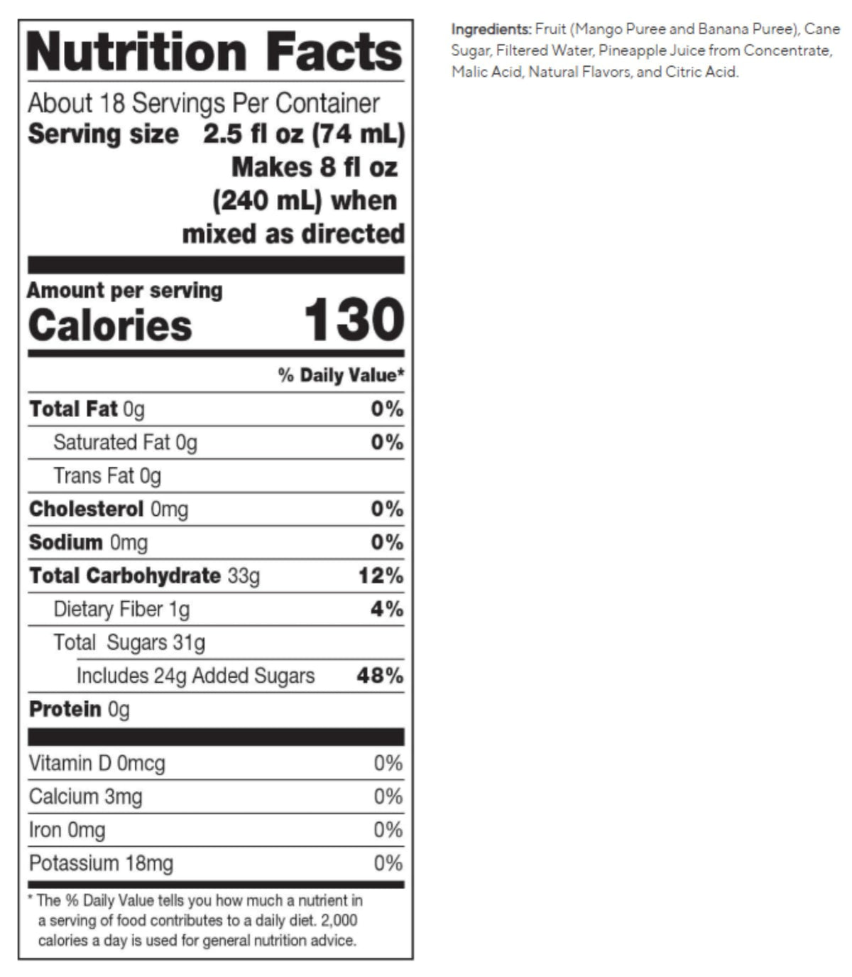 Dr. Smoothie Mango Tropics Classic Blend Smoothie Bottles, 46-Ounce