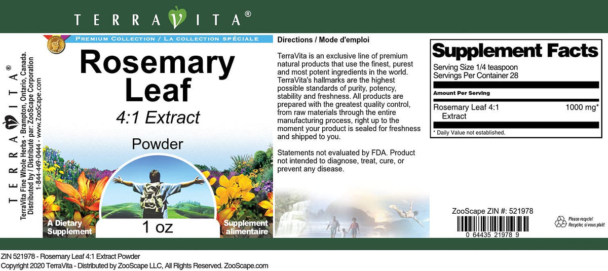 Rosemary Leaf 4:1 Extract Powder (1 oz, ZIN: 521978) - 3 Pack
