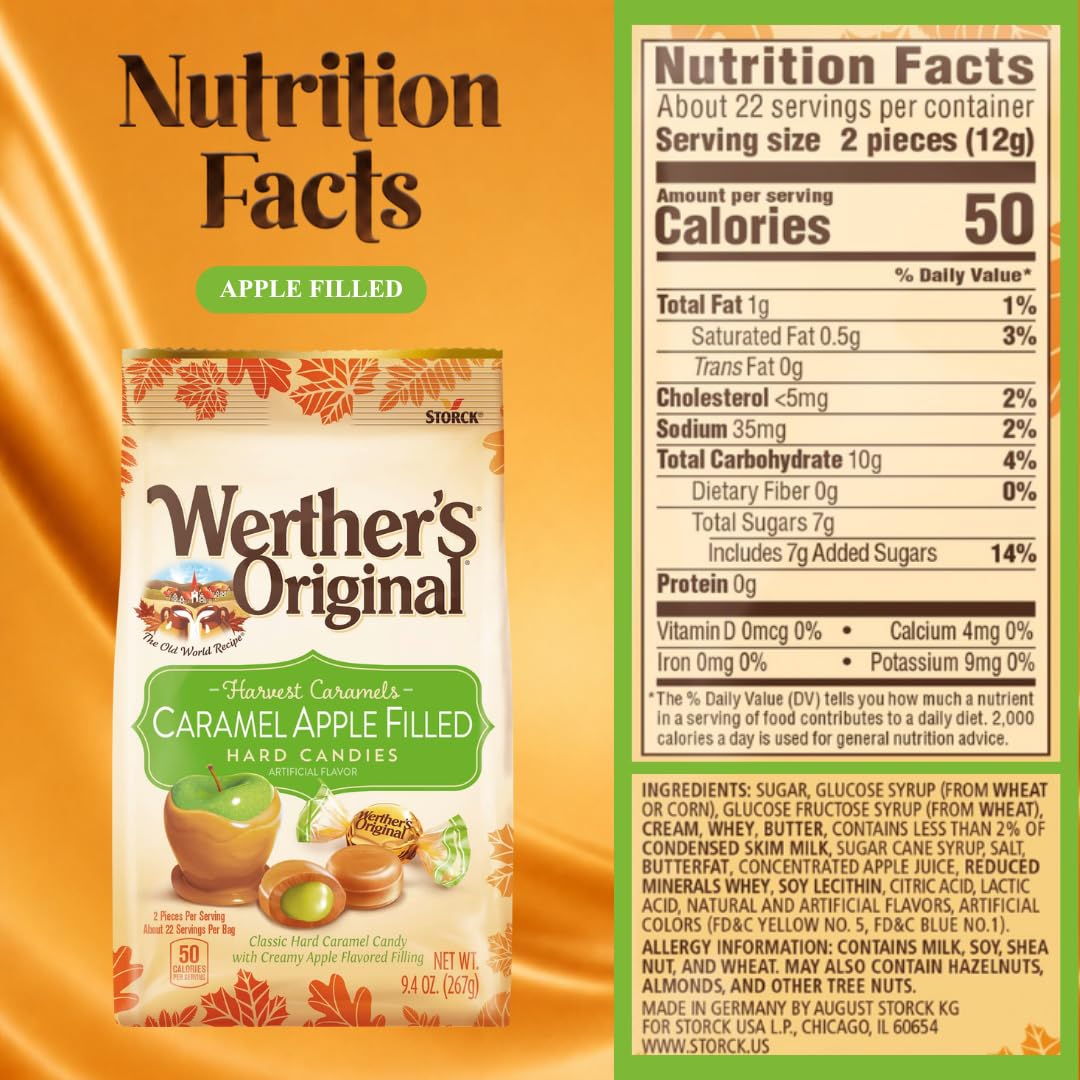 Werther's Original Harvest Caramels 2-Pack Bundle