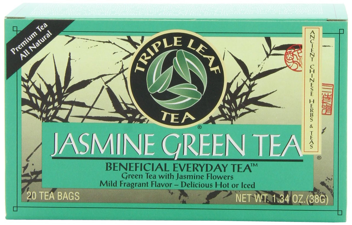 Triple Leaf Tea, Jasmine Green Tea, 20 Tea Bags (Pack of 6)