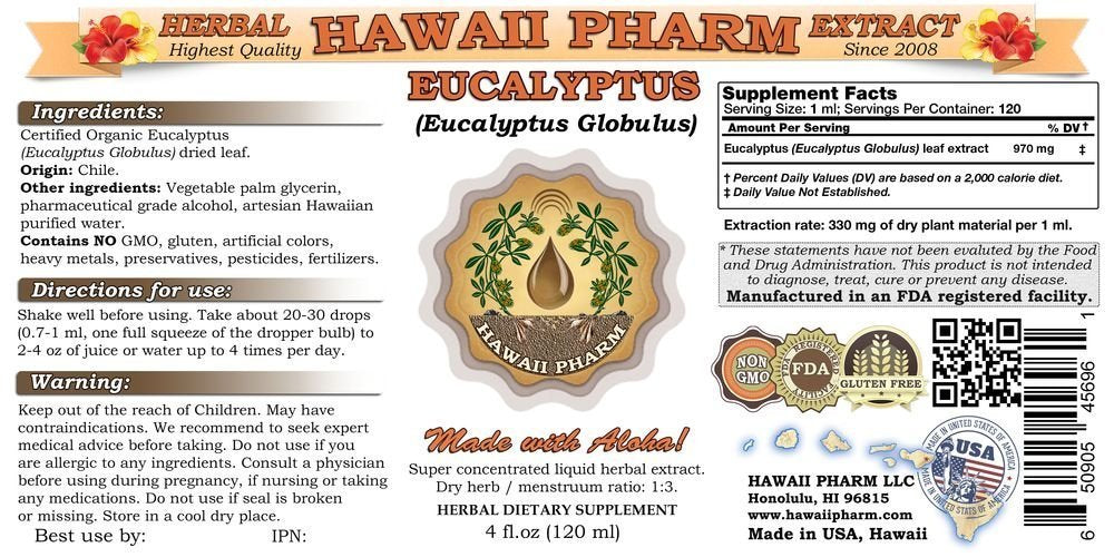 Eucalyptus (Eucalyptus Globulus) Liquid Extract 4 oz