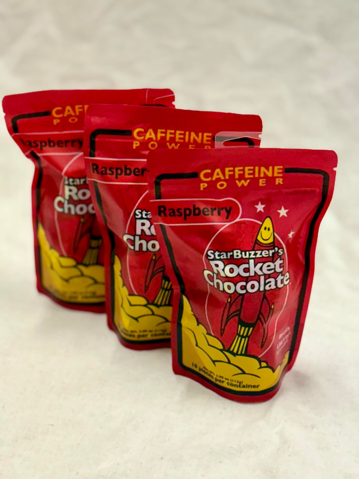 Rocket Chocolate Caffeinated Chocolate Truffles, 30 Count (Raspberry)