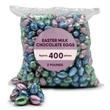 Assorted Mini Milk Chocolate Eggs Individually Wrapped Bulk Bag - 5 lb (Approx. 200 pieces)