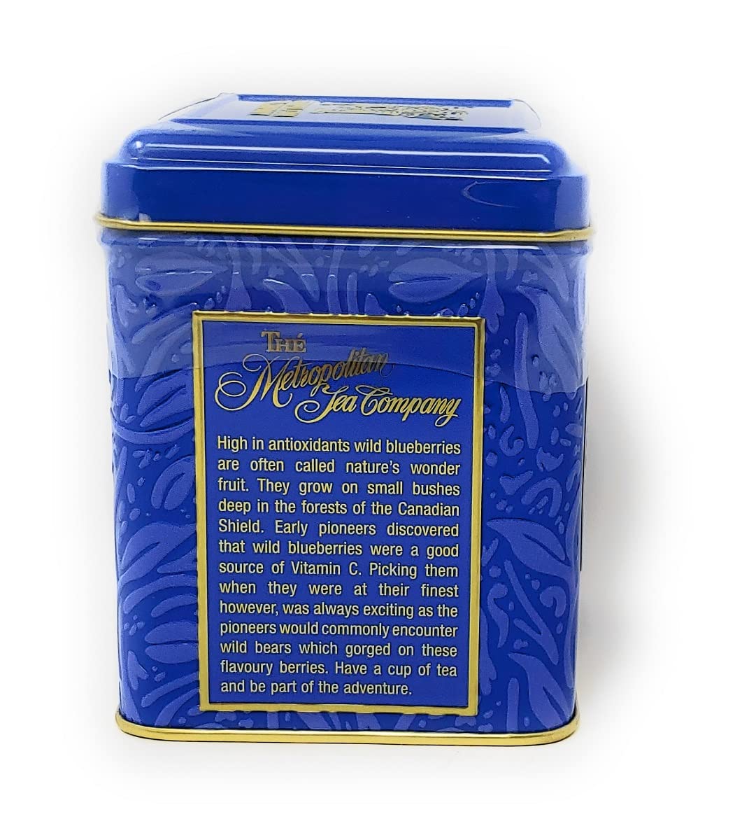 Wild Blueberry Black Tea by Metropolitan 24 Bags in Decorative Tin