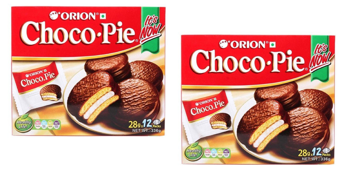 2 Boxes Orion Choco Pie with Marshmallow Cream 24 Packs