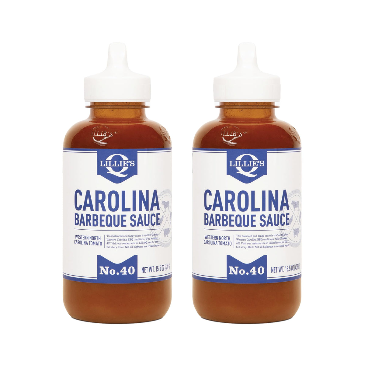 Lillie's Q - Carolina Barbeque Sauce, Gourmet Vinegar BBQ Flavor (15.5 oz, 2-pack)