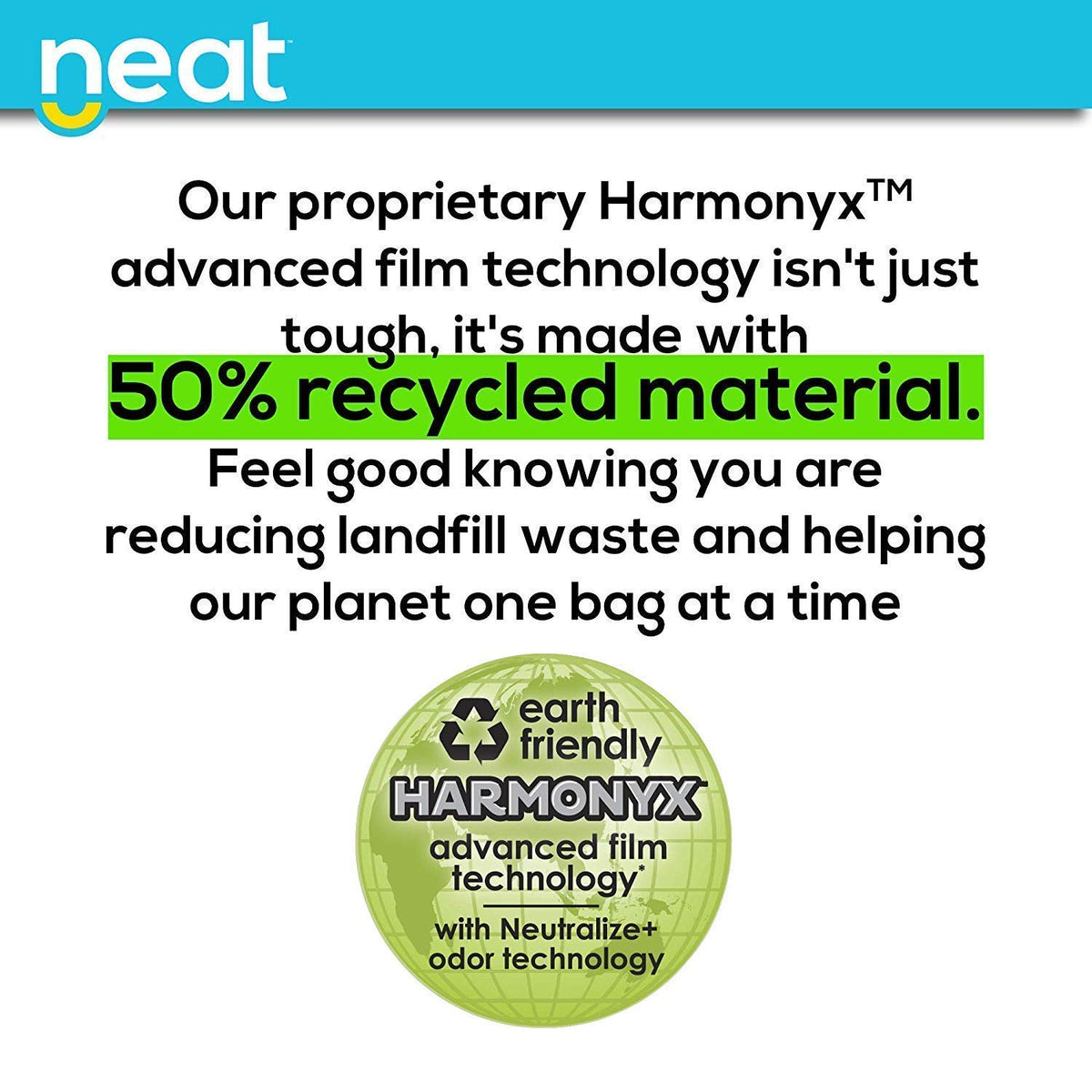 Neat Tall Kitchen 30 Gallon Drawstring Trash Bags - (MEGA 120 COUNT) - Triple Ply Fortified, Eco-Friendly 50% Recycled Material, Neutralize+ Odor