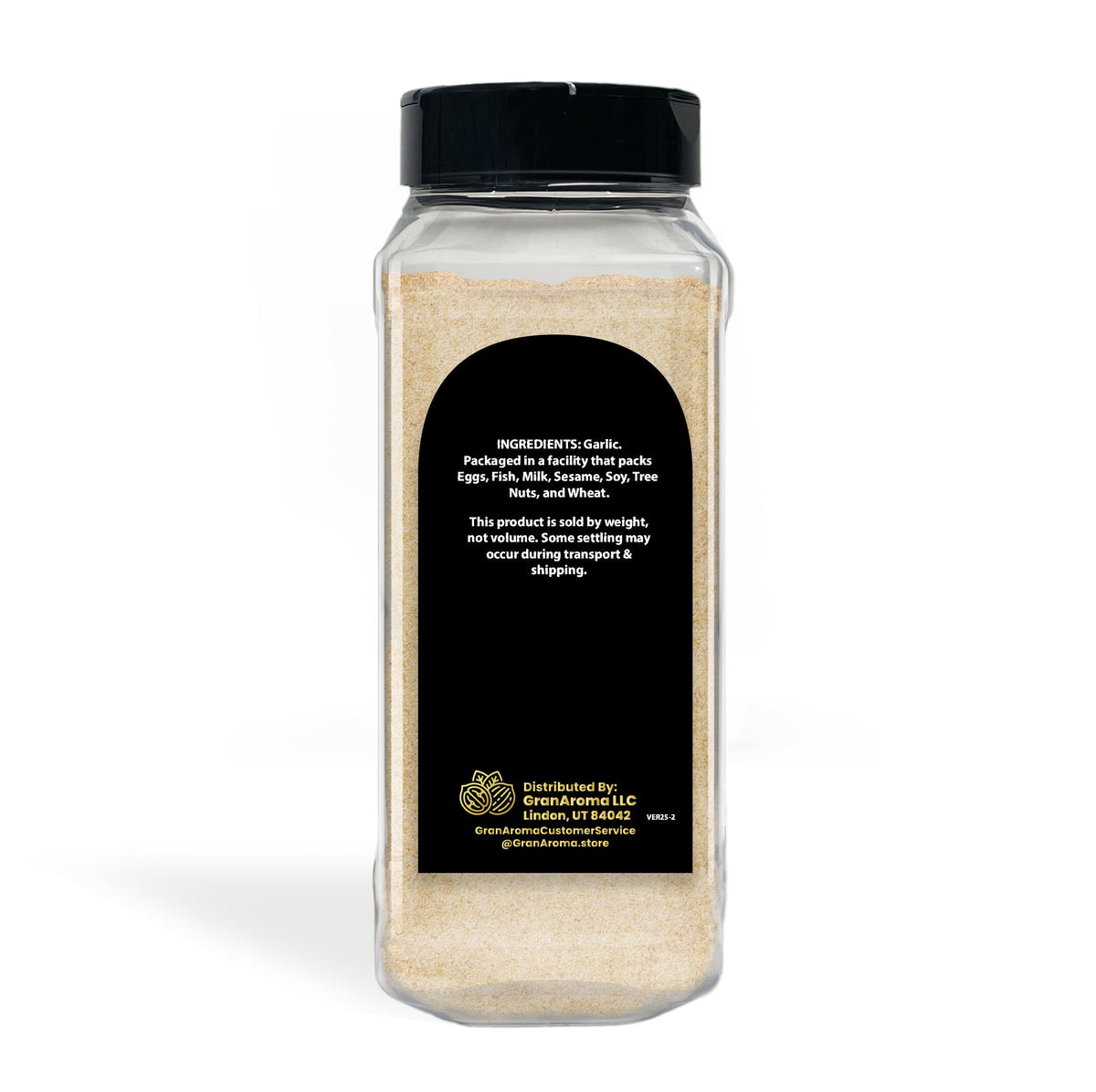 GranAroma Granulated Garlic, 1.4 lb, Versatile Seasoning, Dehydrated