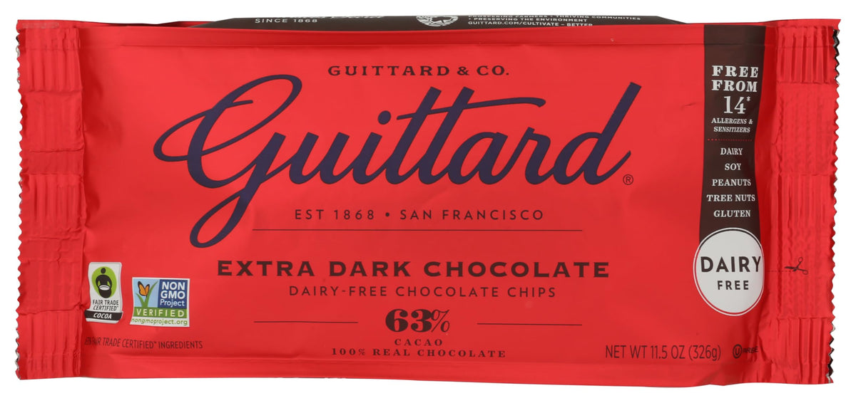 Guittard Baking Chips, 63% Extra Dark Chocolate, 11.5 oz