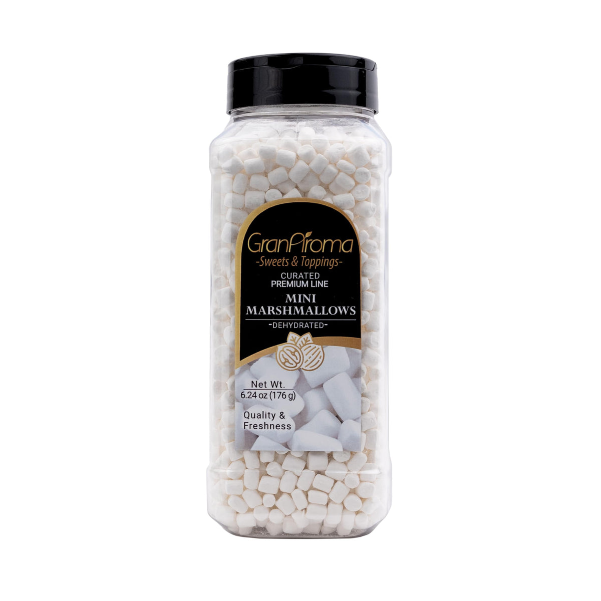 GranAroma Dehydrated Marshmallows, Crunchy, Perfect for Hot Cocoa, Cereal Topping, Baking, and Snacking (6.24 Ounce)