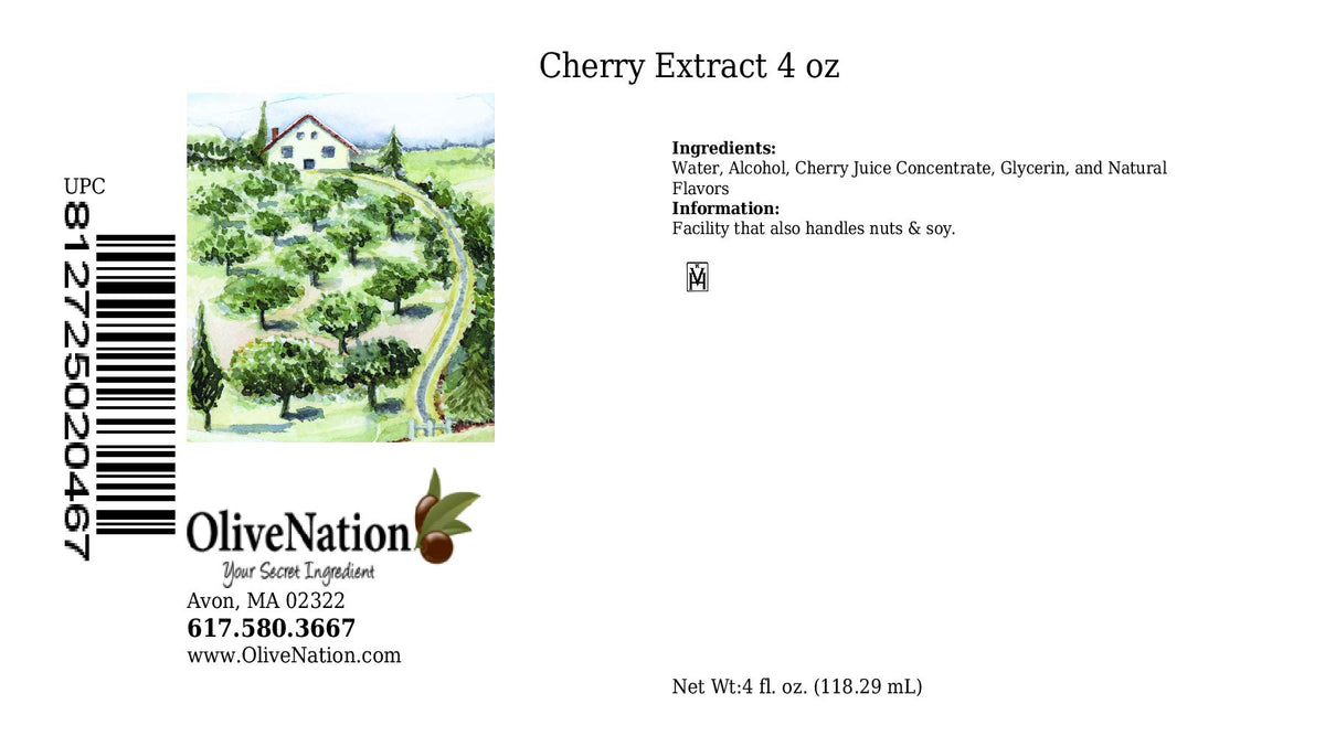 Cherry Extract by OliveNation - Premium Flavor, Baking Essential 4 fl. oz.