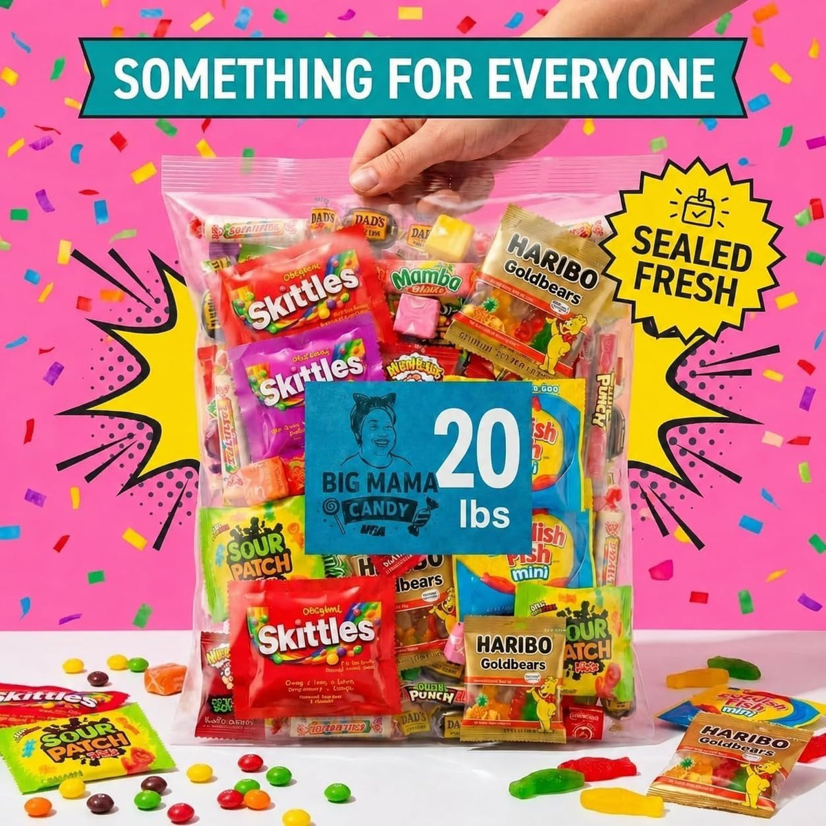 Big Mama Candy Bulk Variety Pack Individually Wrapped Assorted 3 lb