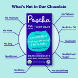 Pascha Dark Chocolate, Organic, 85% Cacao 2.82 oz (Pack of 10)