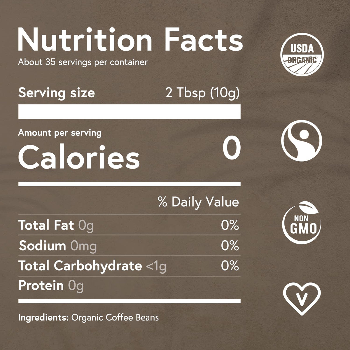 Fabula Organic Decaf Coffee Beans - Swiss Water Process - Low Acid Whole Bean Coffee - Medium Roast - Mold Free, Non-GMO & Single Origin - 12 oz