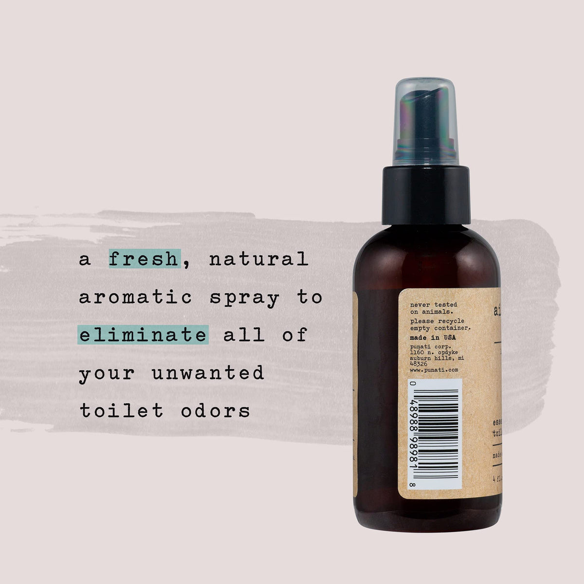 Air Essentials 4 oz Essential Oil Toilet Spray - Eliminate Bathroom & Toilet Odors with Pure Essential Oils - Air Freshener Made with Clean