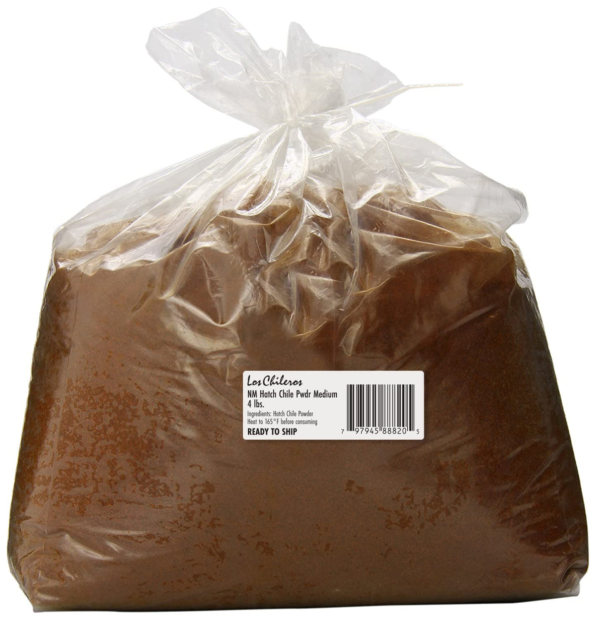 Los Chileros NM Hatch Chile Powder, Medium, Bulk bag, 4lb (Pack of 1)