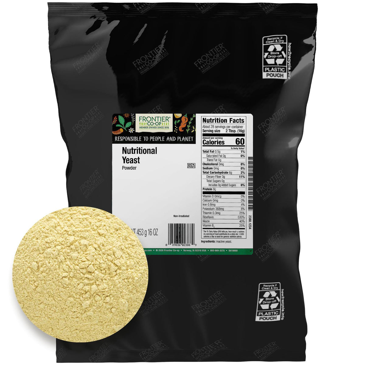Frontier Co-op Powder Nutritional Yeast 1lb