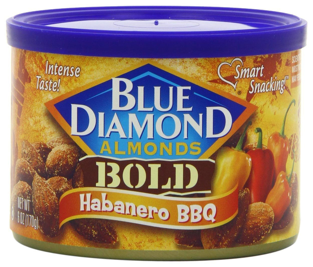 Blue Diamond Almonds Habanero BBQ, 6-ounce Containers (Pack of 4)
