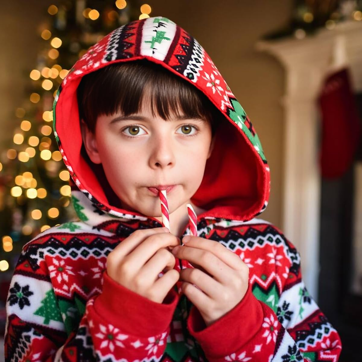 Christmas Candy Canes Tutti Frutti, Blue/White Peppermint, Red and White Cherry Mix Flavors - Bulk Candy Canes Individually Wrapped for Family Holiday
