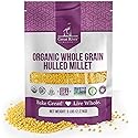 Great River Milling Organic Hulled Millet | Whole Grain Ancient Grain | Gluten-Free, High-Fiber Superfood | Non-GMO, Kosher Certified | Ideal for Salads, Porridge & Baking | 5 Lb