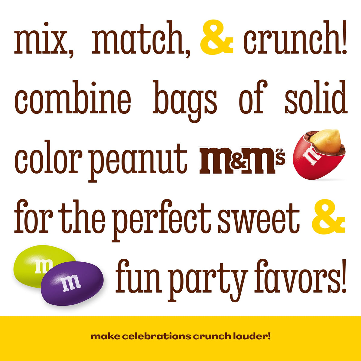 M&M'S Orange Peanut Chocolate Candy, 2 lb Bulk Resealable Bag