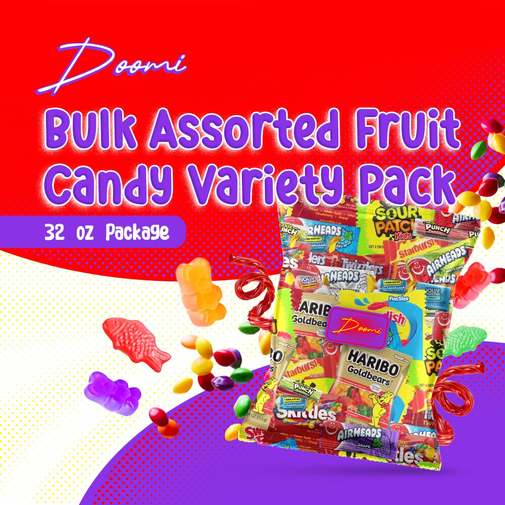 Bulk Assorted Fruit Candy - Starburst, Skittles, Fish, Air Heads, Jolly Rancher, Sour Punch, Gold-Bears Gummi Bears & Twizzlers, Candy's, Pops, Dots