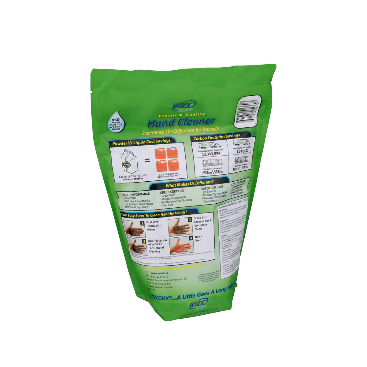 WORX Biodegradable Hand Cleaner 3 lb Stand-Up Pouch (3 Pound)