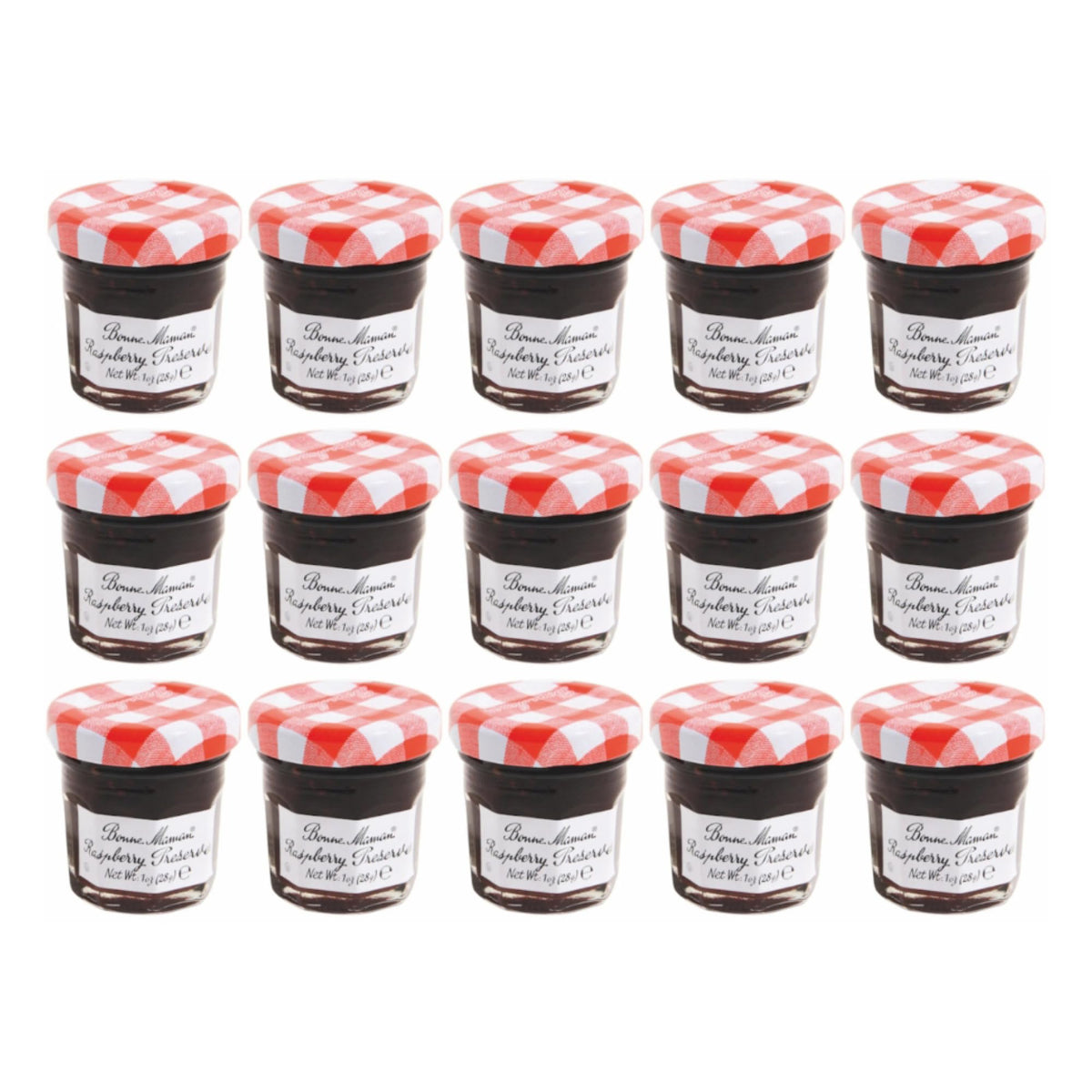 Bonne Maman Raspberry Preserves, 1 Ounce Jars (Pack of 15)