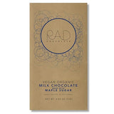 Rad Chocolate Vegan Milk Chocolate Maple Sugar | 3 pack | Certified Organic | Gluten & Soy Free Chocolate | Paleo Friendly