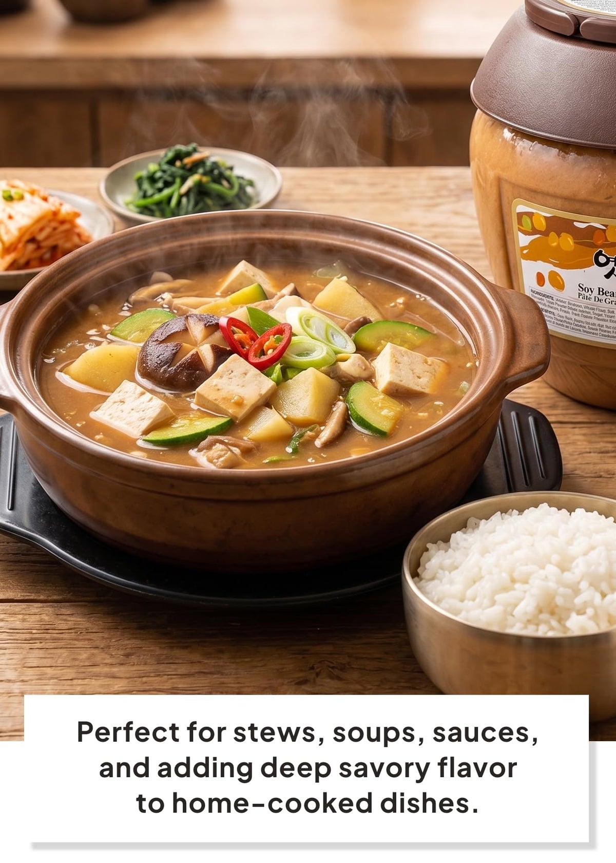 Korean Food Doenjang Soybean Paste, Fermented Paste for Soup & Stew 4.85 lb