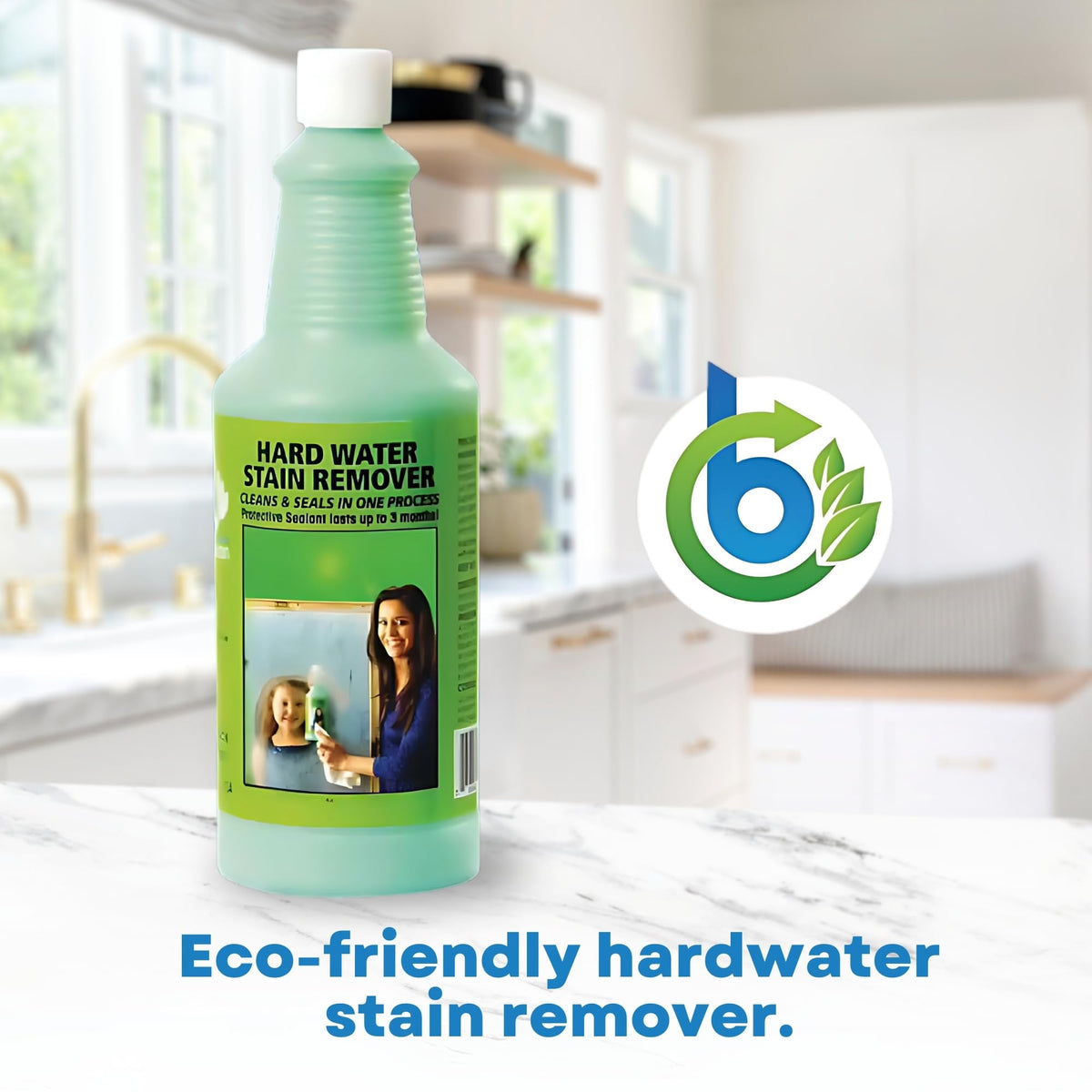 Bio Clean: Eco Friendly Hard Water Stain Remover (40oz Large). Pack of 2