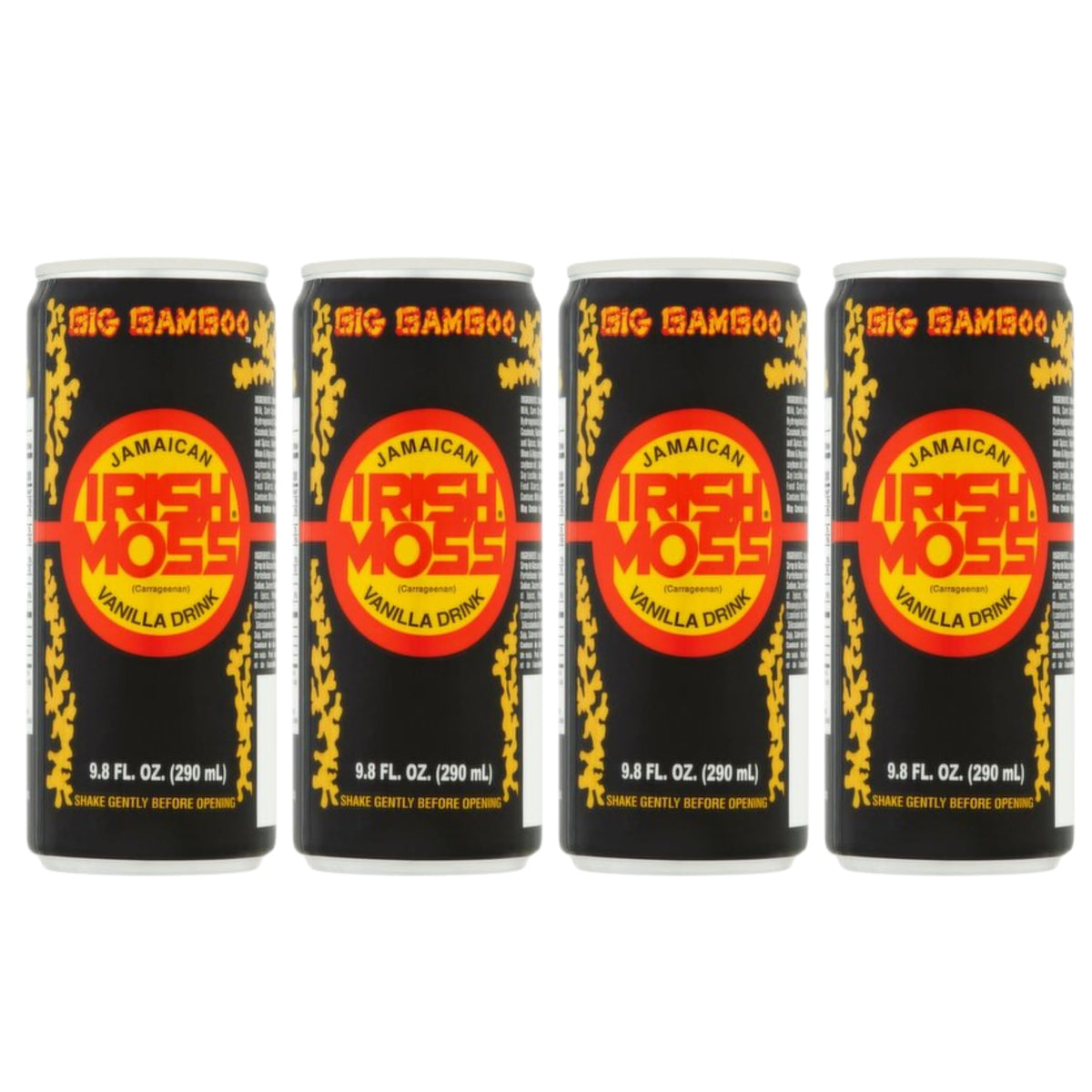 Big Bamboo Jamaican Irish Moss Vanilla Drink, 9.8 fl oz (4 Pack) | Traditional Caribbean Energy & Nutritional Beverage | Made with Sea Moss, Milk