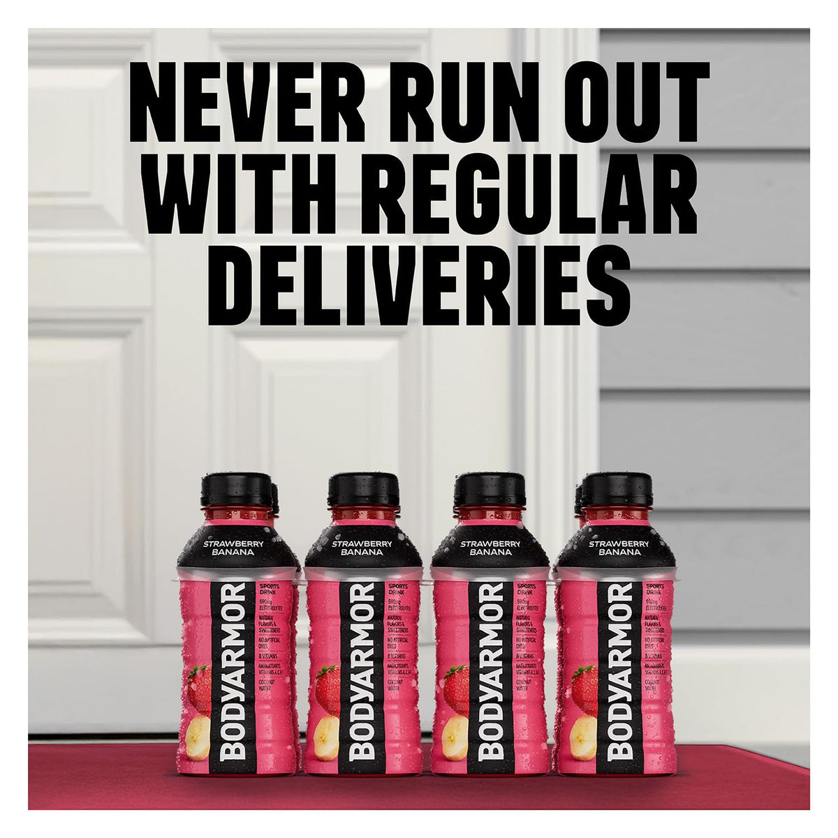 BODYARMOR Sports Drink, Blue Raspberry, Electrolyte Drink Hydration, 28 Fl Oz Bottles (15 Pack), Flavored Coconut Water with B Vitamins & Antioxidants