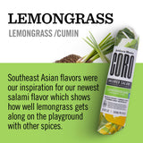 Coro Uncured Lemongrass Salami Stick - 5oz | Lemongrass & Warm Cumin