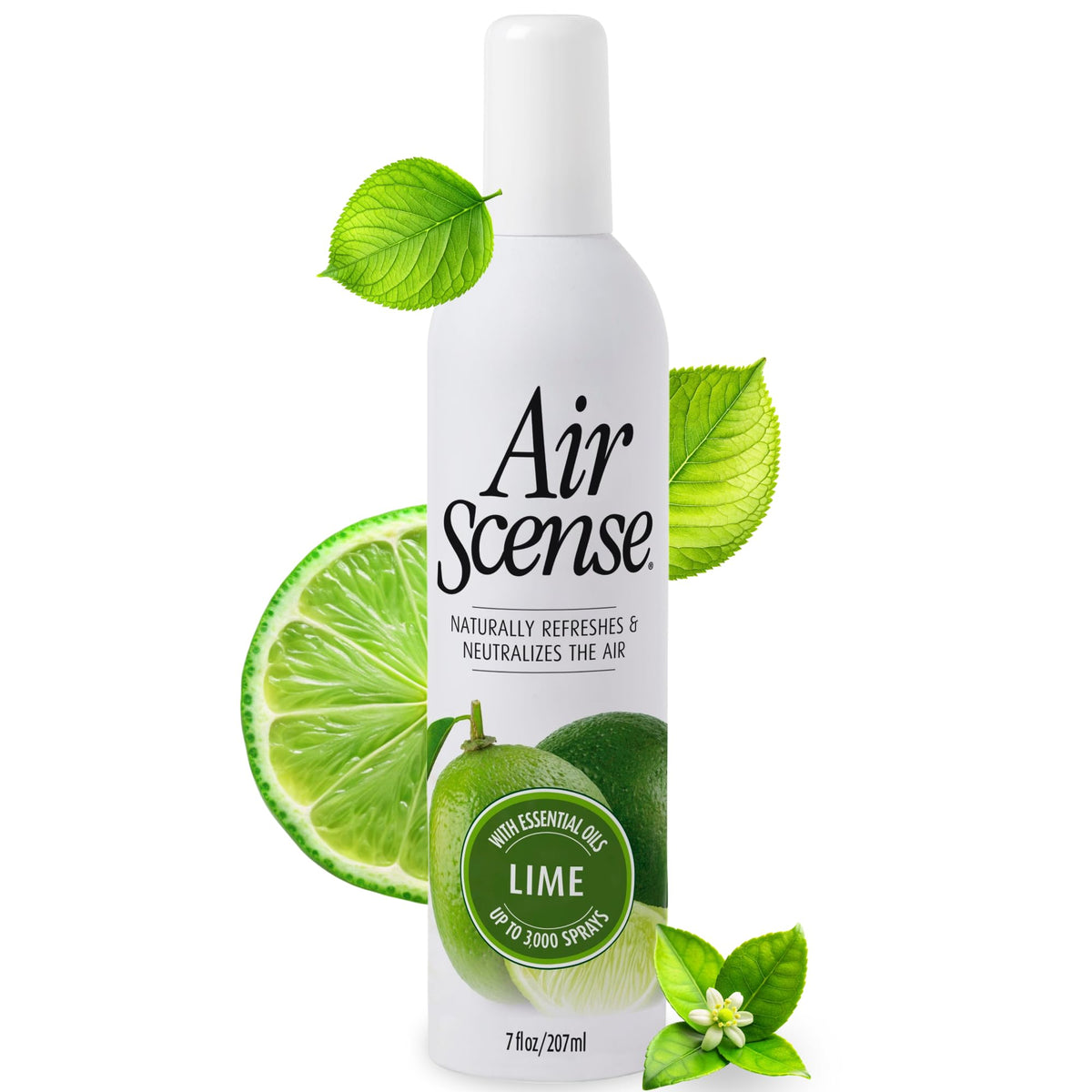 Air Scense Essential Oil Air Freshener - Lime Scent - Non-Aerosol - 7 fl oz | Refreshing, Long-Lasting Scent | Eco-Friendly | Exceptional Value