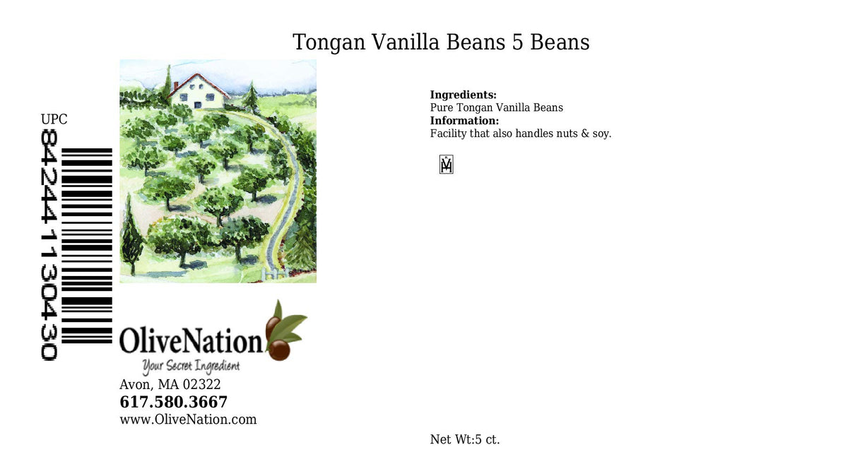 Tongan Vanilla Bean Pods 5 Beans