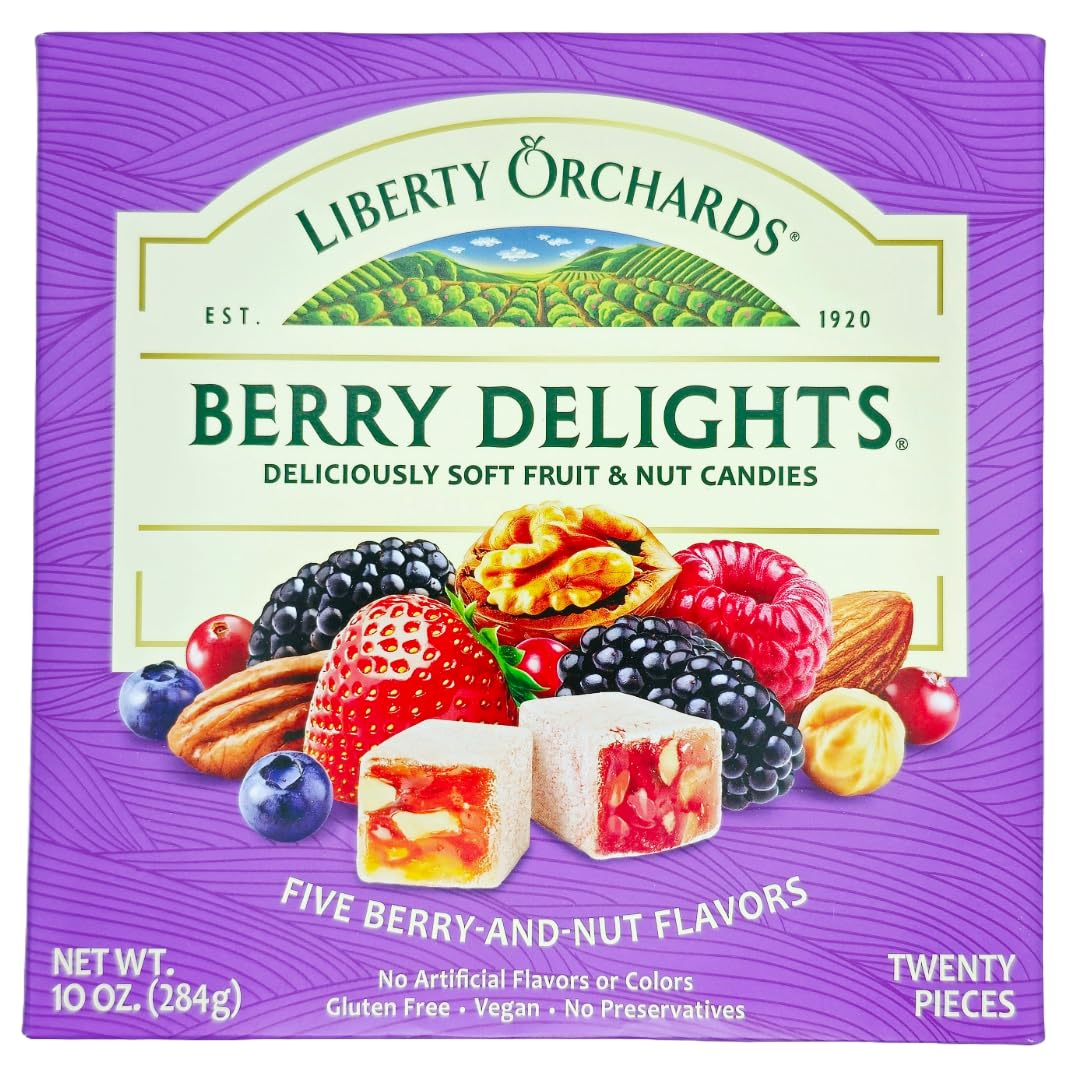 Liberty Orchards Berry Delights and Aplets & Cotlets 20 oz. Bundle