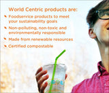 World Centric 100% PCW Compostable Paper Sleeve - 8-Ounce, 1000 pk