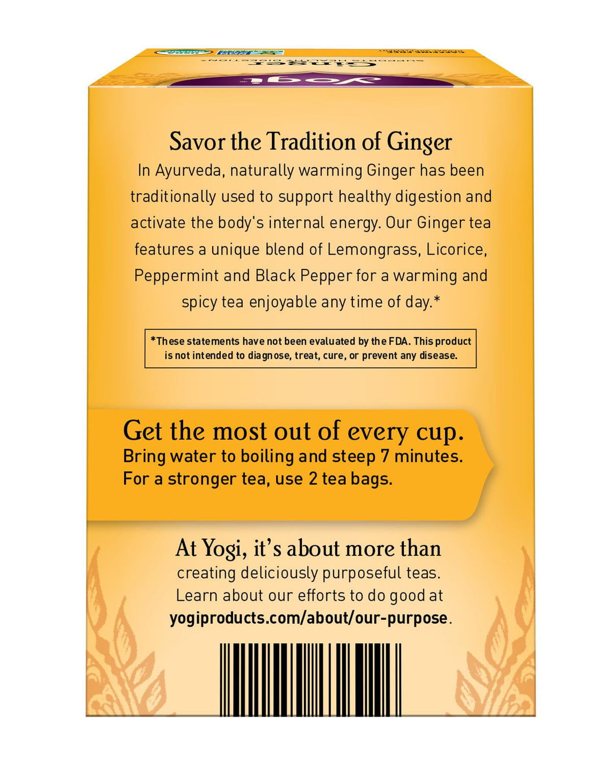 Yogi Tea, Ginger, 1.12 Ounce