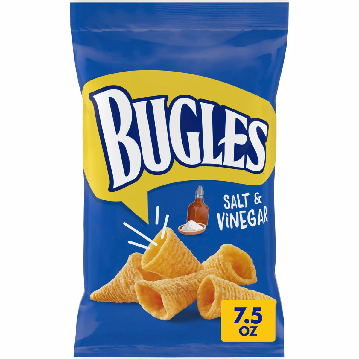 Bugles Salt and Vinegar Crispy Corn Snacks, 7.5 oz