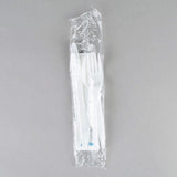 450 White Plastic Cutlery Packets - Knife Fork Spoon Napkin Salt Pepper Sets, Individually Wrapped Disposable Silverware