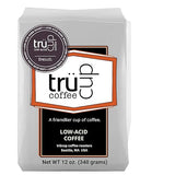 trücup Low Acid Coffee, French Roast Coffee Ground - Drip Grind 12 Oz, Natural Water&Steam Process 60% Less Acid, Smooth Flavor, Stomach-Friendly Rich