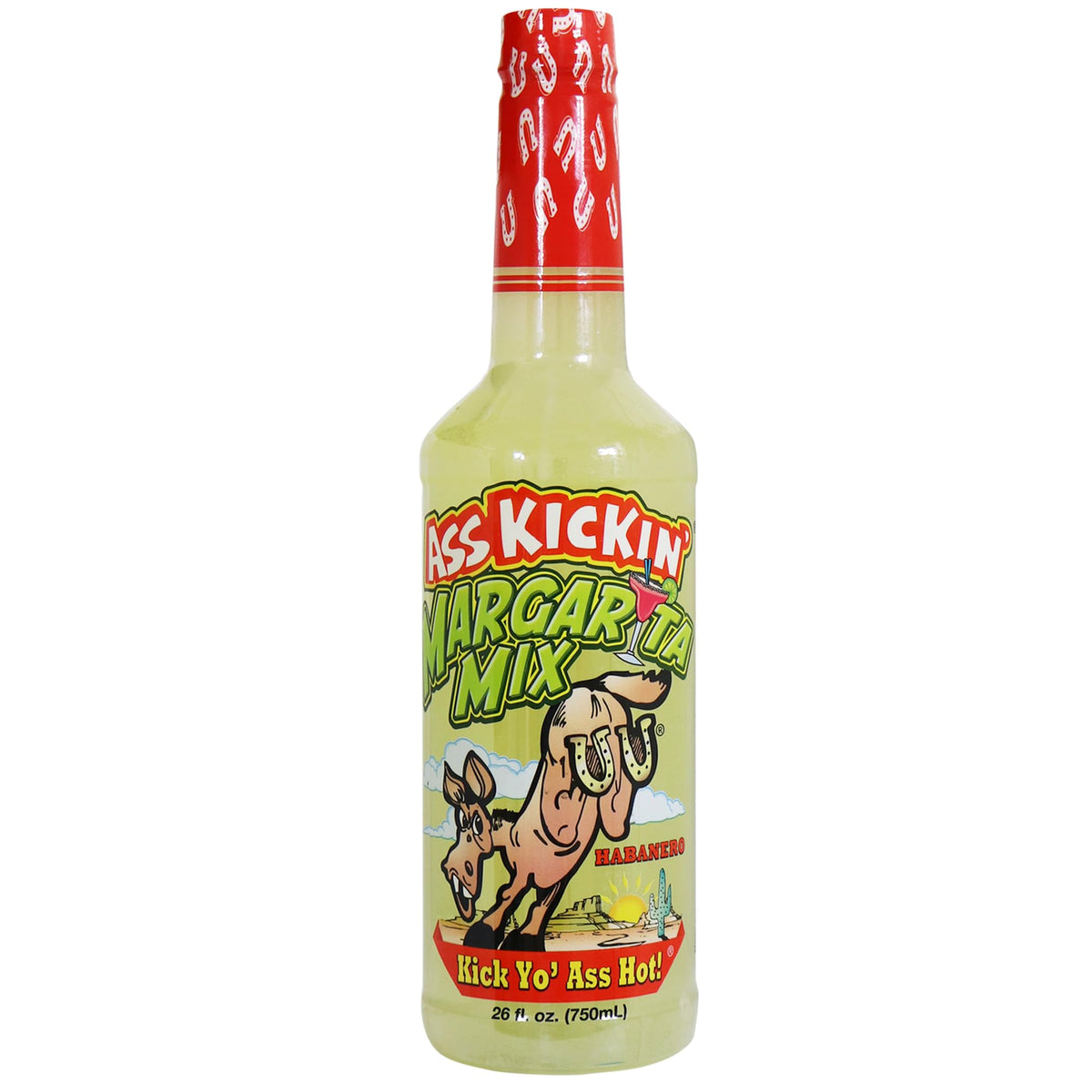 ASS KICKIN' - Margarita Mix with Habanero Pepper - 26oz. - Perfect Spicy Margarita Mix - Just Add Your Favorite Tequila, Pour into Your Marg Glasses