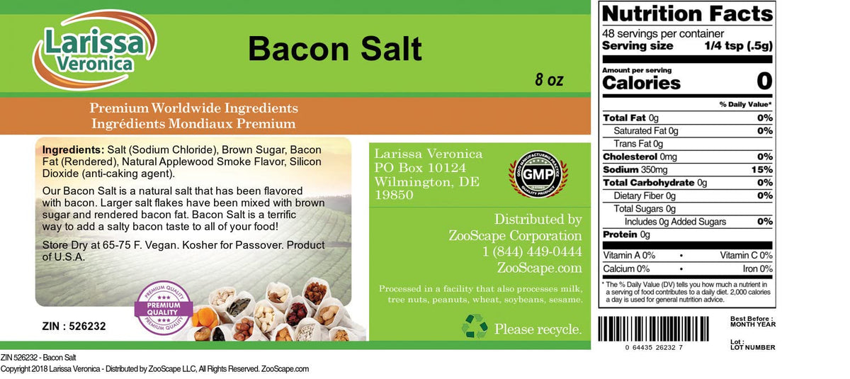 Bacon Salt (8 oz, ZIN: 526232) - 3 Pack