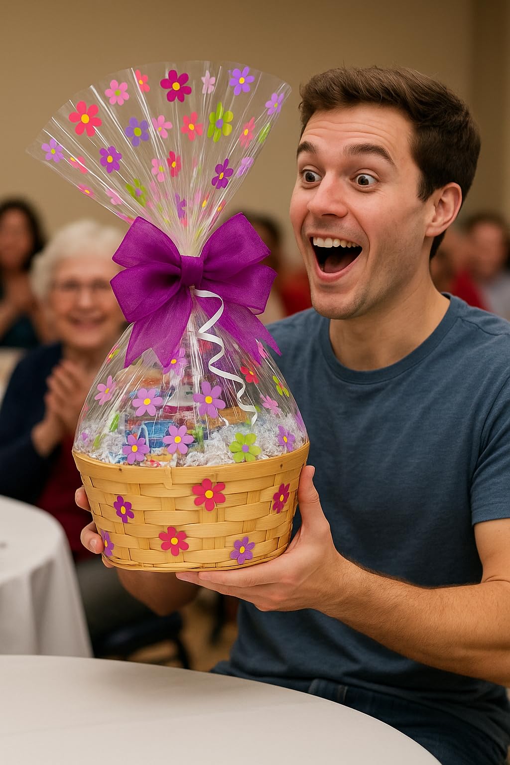Handcrafted Gift Basket with Chocolates, Cookies, Snacks & Candy. Perfect for Birthdays, Sympathy, Holidays, Clients & Thank You Gifts (Premium