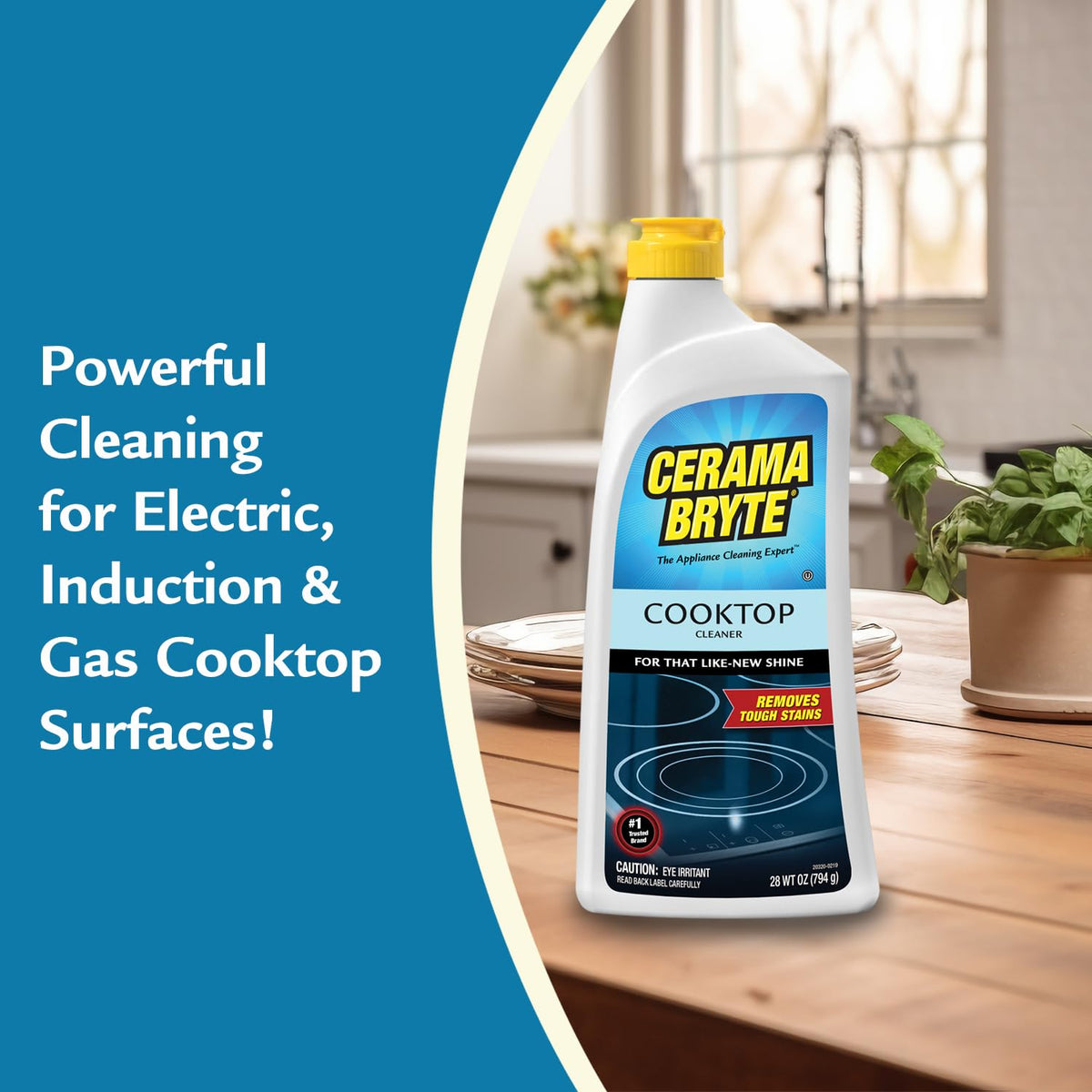 Cerama Bryte Heavy-Duty + Daily Spray Stove Top and Cooktop Cleaner Combo Kit for Glass and Ceramic Surfaces, 16 & 10 Ounces, 2 Pack