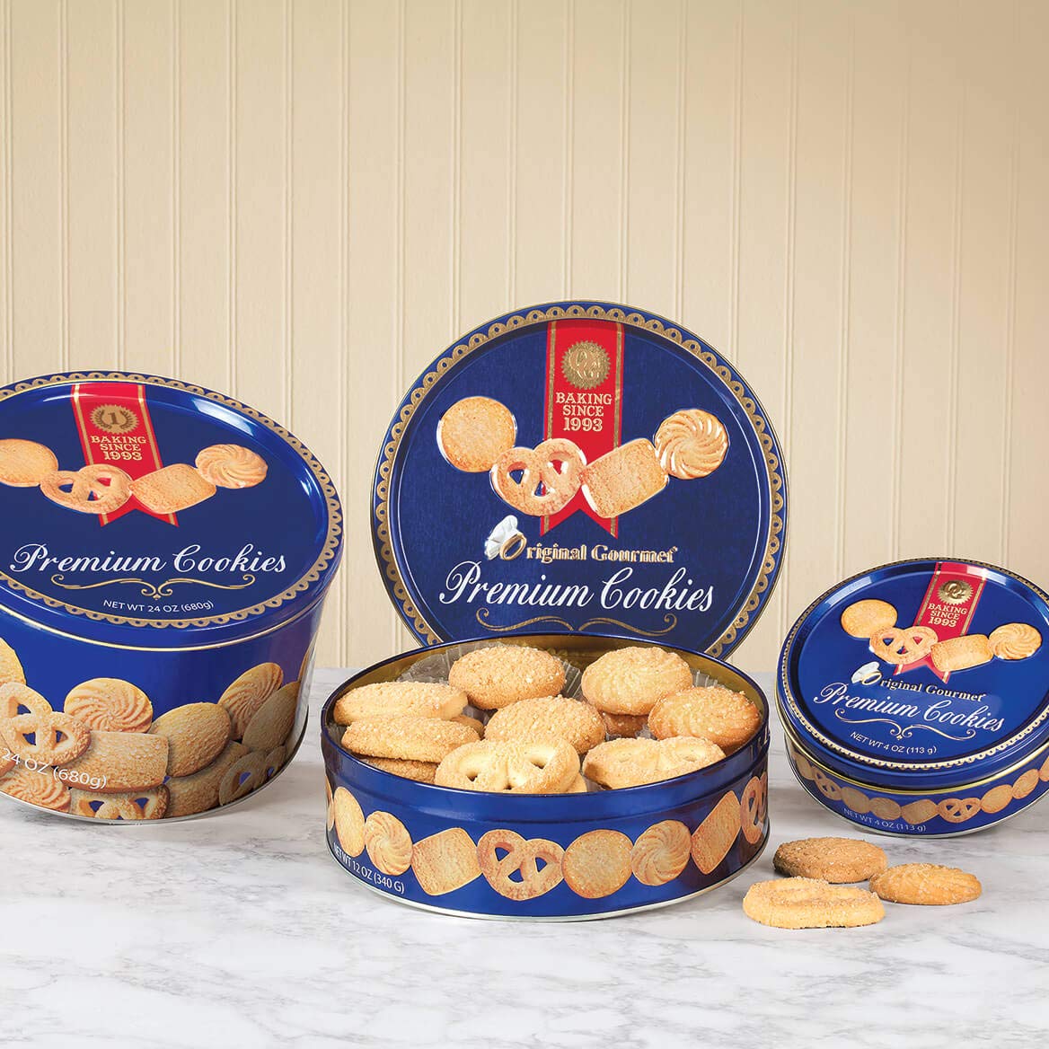 Original Gourmet Premium Cookies 12 oz Decorative Container