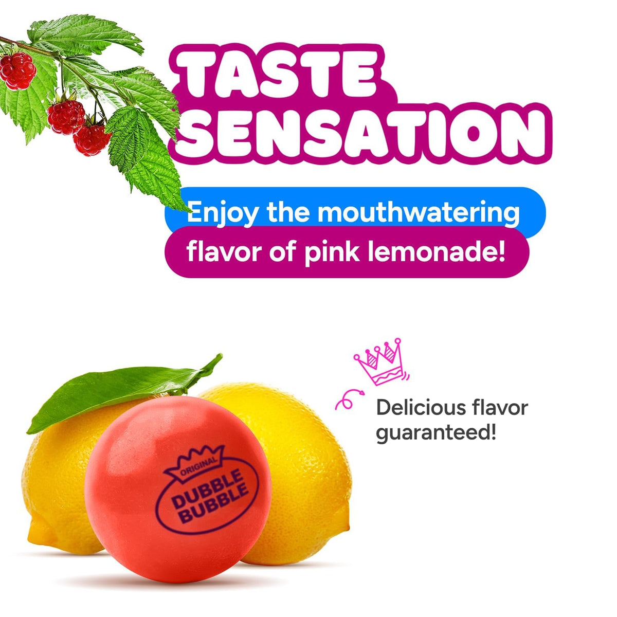 Gumballs for Gumball Machine - 1 Inch Large Bubble Gumballs - Pink Lemonade Flavored Bubble Gum - Pink Gumball - Kids Chewing Gum - Bulk Gum Balls 2